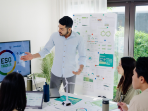 Présentation ESG devant un groupe de PME dans le cadre du programme NEST4ESG