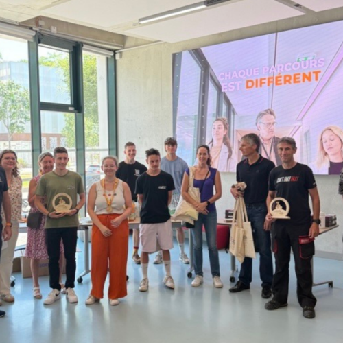 Participants au challenge de mobilité M'Airidia, organisé par la CCI Nice Côte d’Azur pour promouvoir les déplacements à vélo.